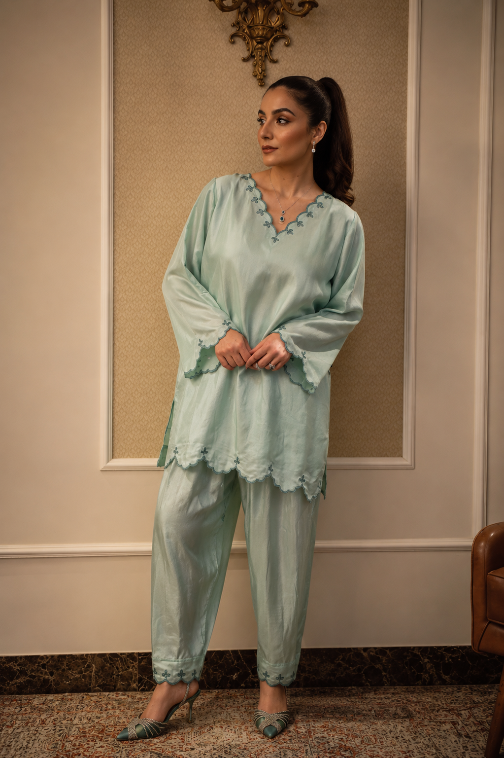 EVARA SHALWAR KAMEEZ MINT GREEN