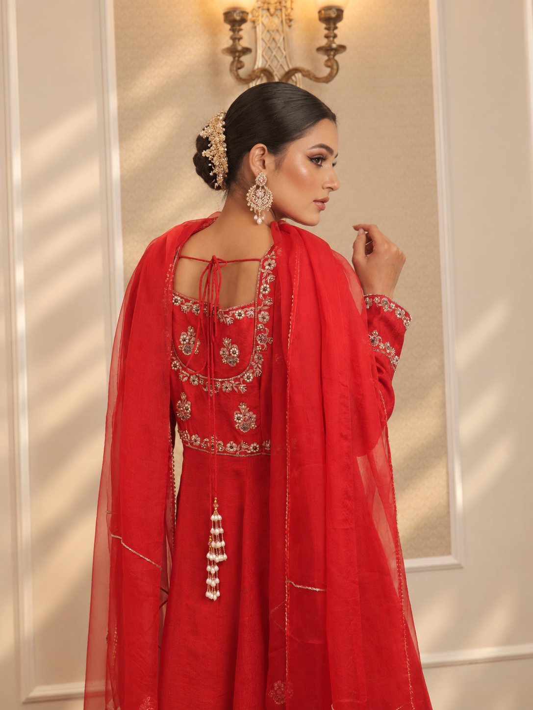 AMEERAN ANARKALI RED