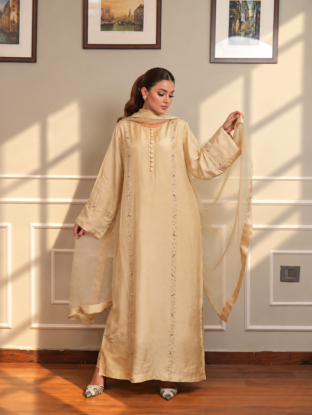 LIYANA KANDURA/KAFTAN CREAM