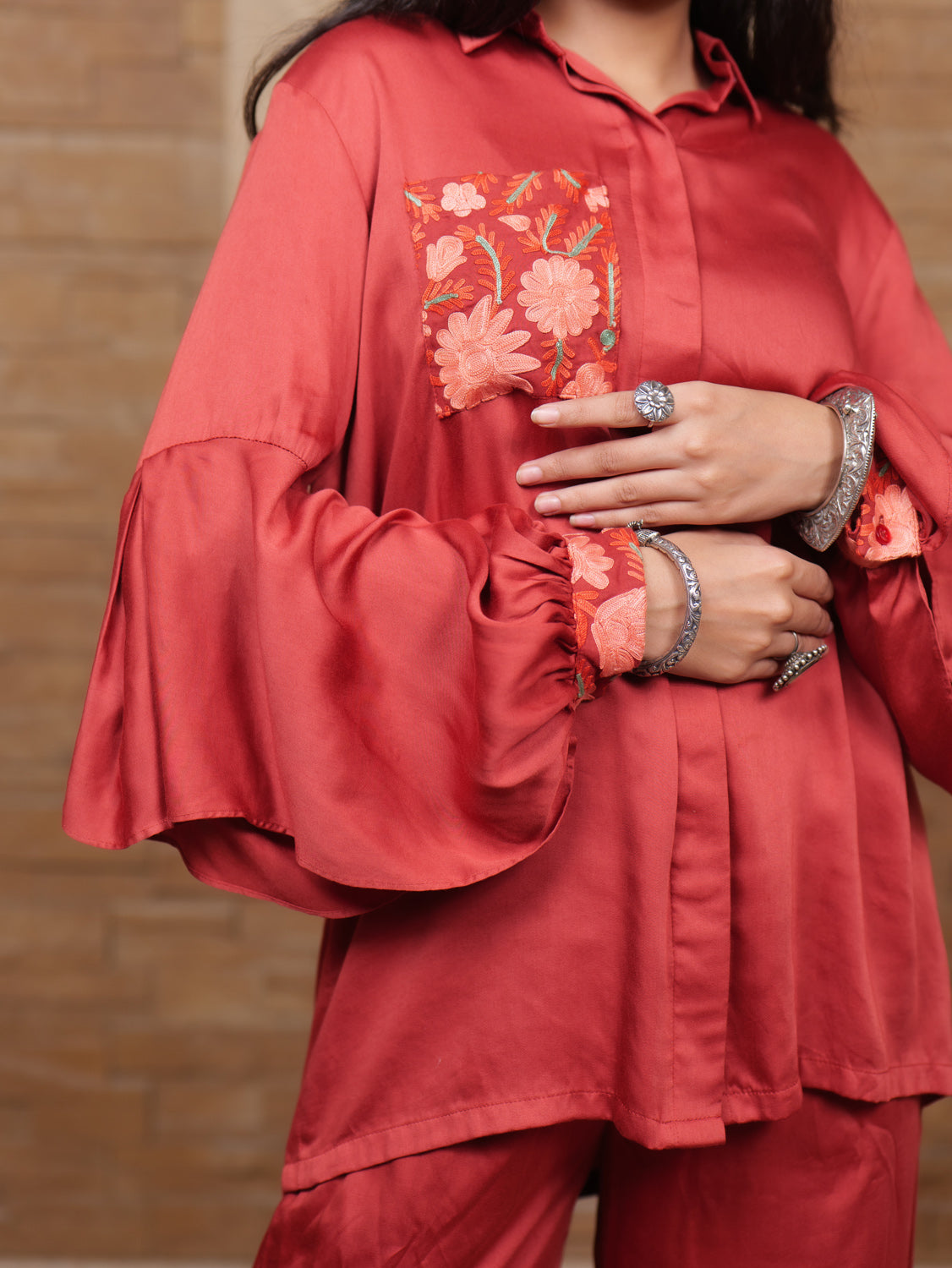 Begum Kashmiri Aari Embroidered Shirt Co-ord