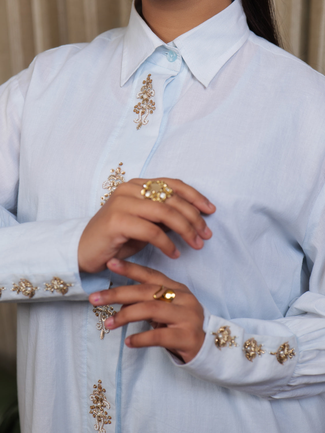 Muntazir Zardozi Embroidered Shirt Co-ord