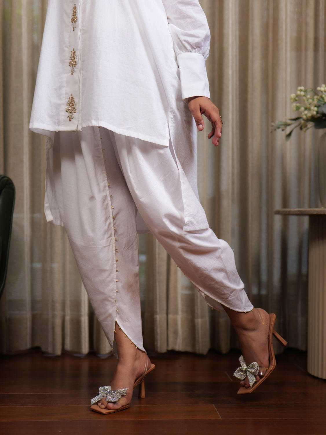 Muntazir Zardozi Embroidered Shirt Co-ord