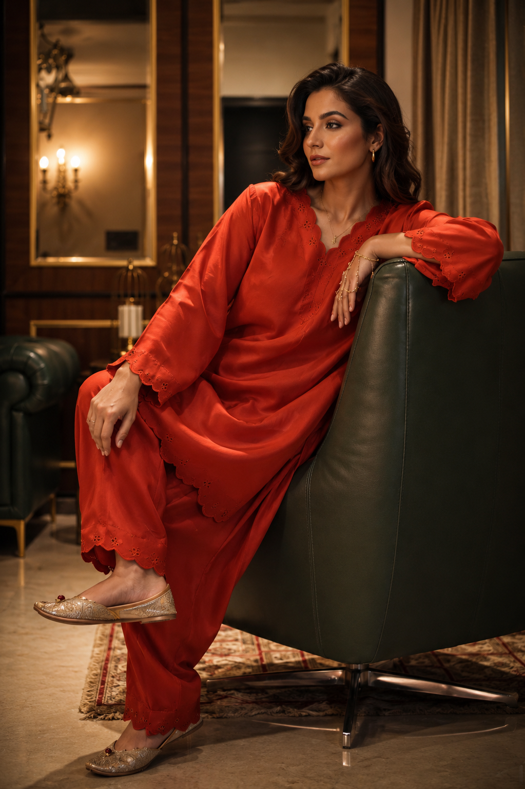 EVARA SHALWAR KAMEEZ RED