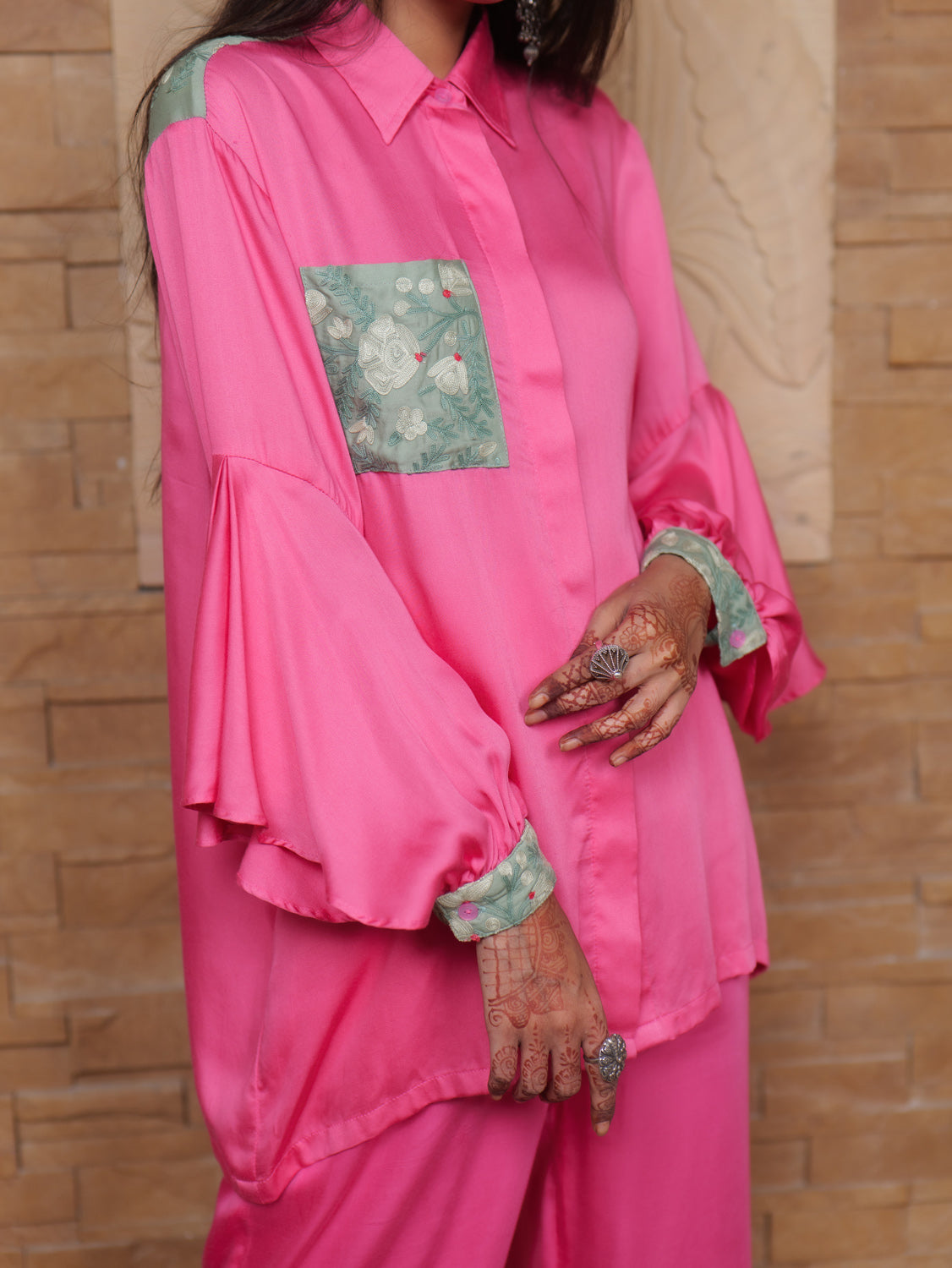 Begum Kashmiri Aari Embroidered Shirt Co-ord