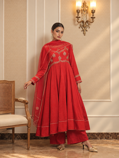 AMEERAN ANARKALI RED