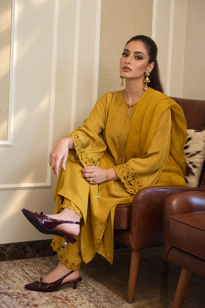 ELLE SHALWAR KAMEEZ MUSTARD YELLOW