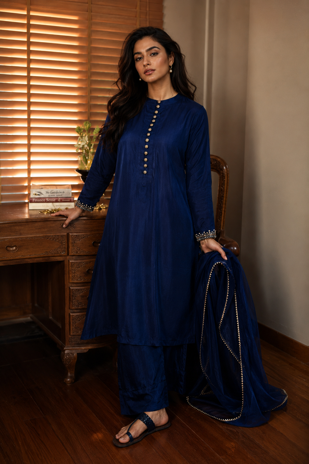 NÚR SALWAR KAMEEZ BLUE