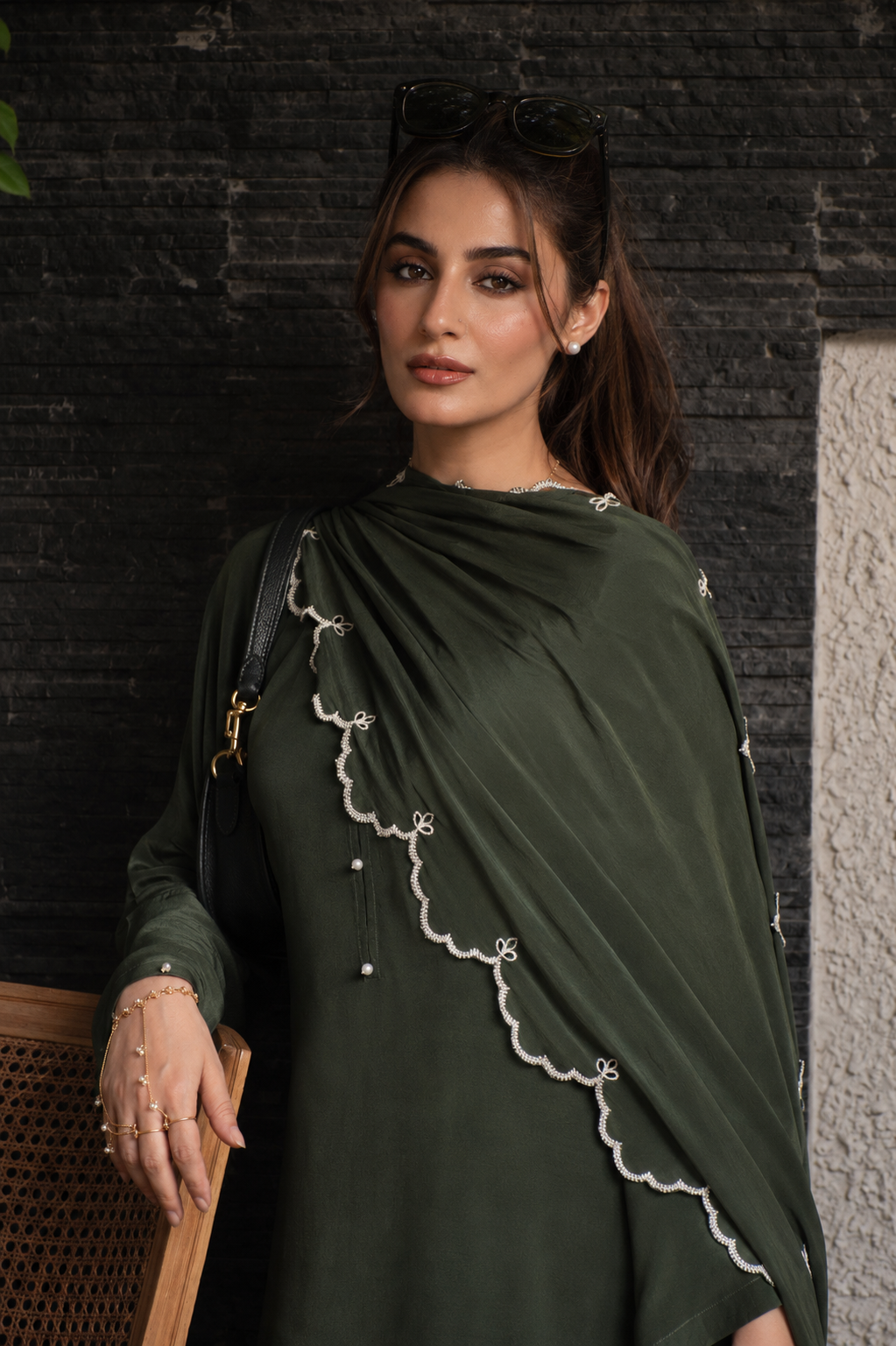 NUREH SHALWAR KAMEEZ GREEN