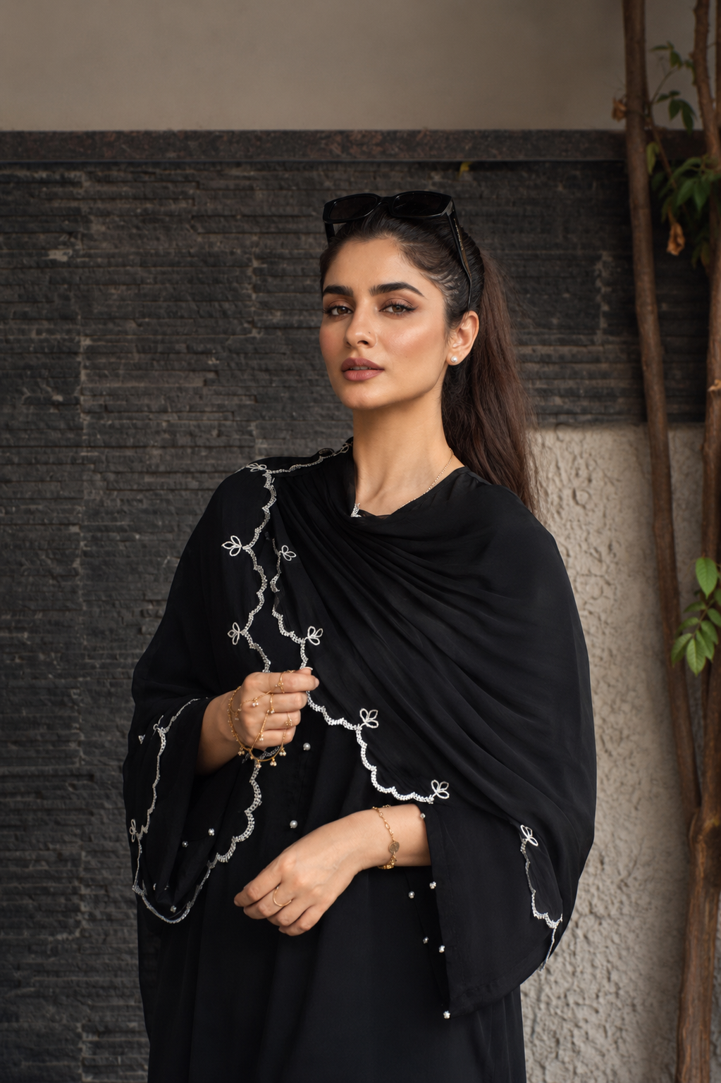 NUREH SHALWAR KAMEEZ BLACK