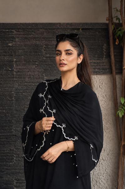 NUREH SHALWAR KAMEEZ BLACK