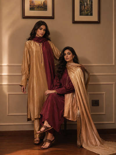 MIRA KURTA TROUSER MAROON