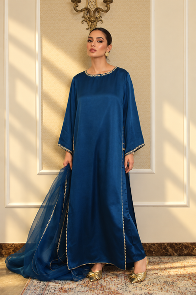 HANIA KANDURA/KAFTAN DEEP TEAL BLUE