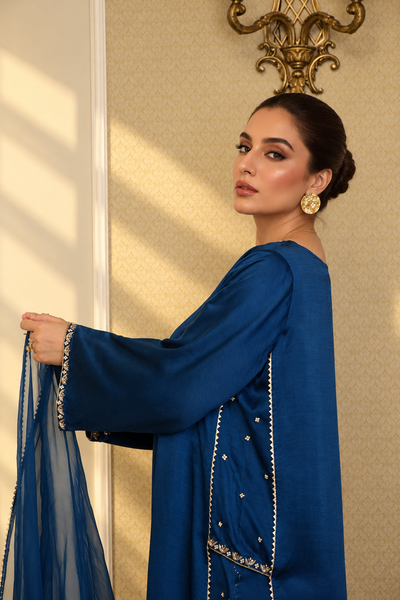 HANIA KANDURA/KAFTAN DEEP TEAL BLUE