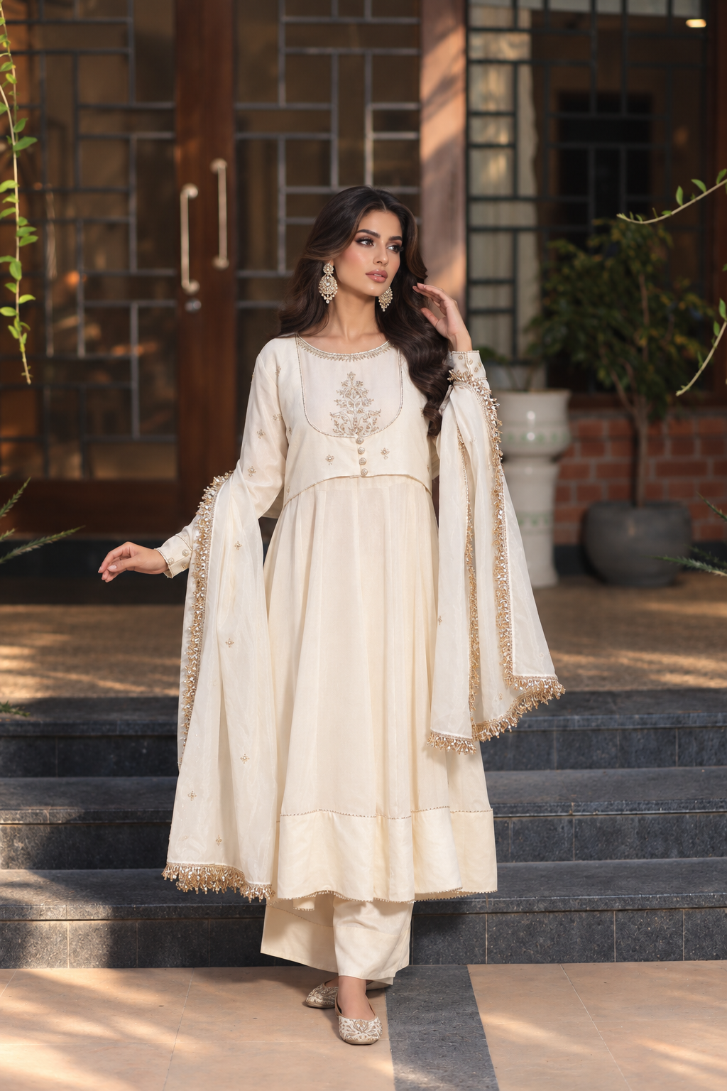 UMRAO ANARKALI OFF WHITE