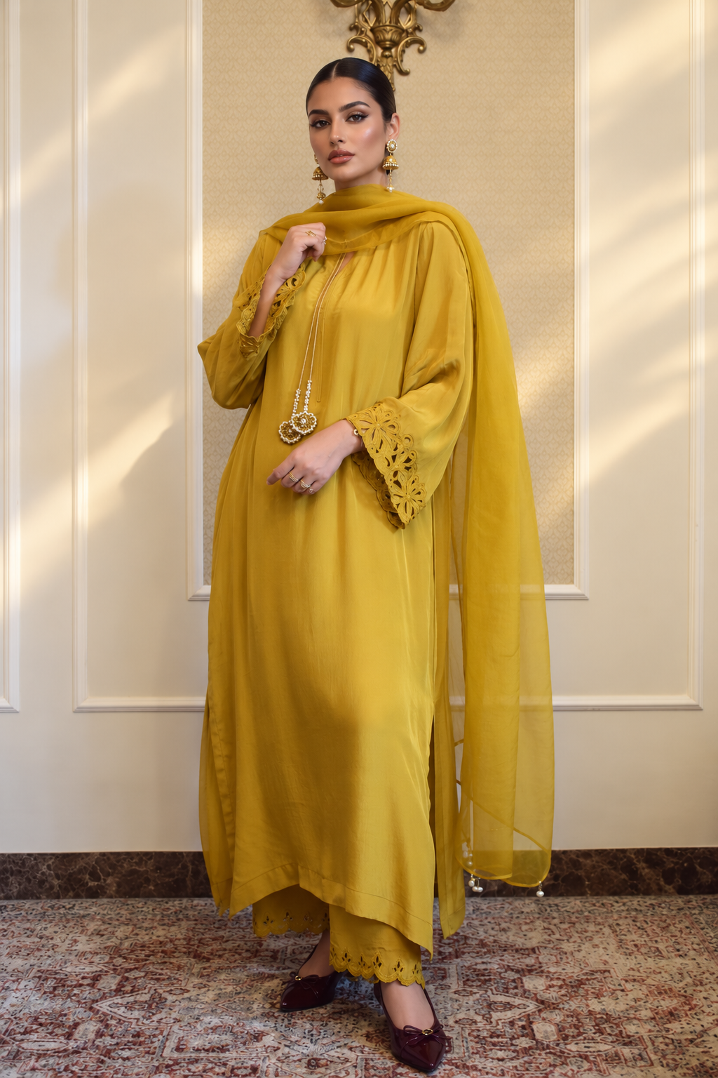 ELLE SHALWAR KAMEEZ MUSTARD YELLOW