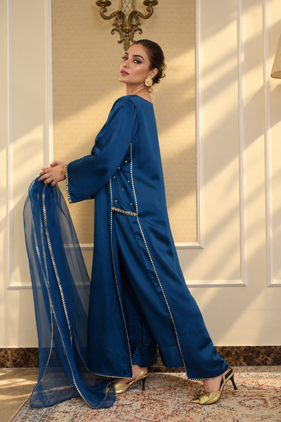 HANIA KANDURA/KAFTAN DEEP TEAL BLUE