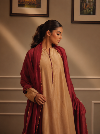 MIRA KURTA TROUSER MAROON