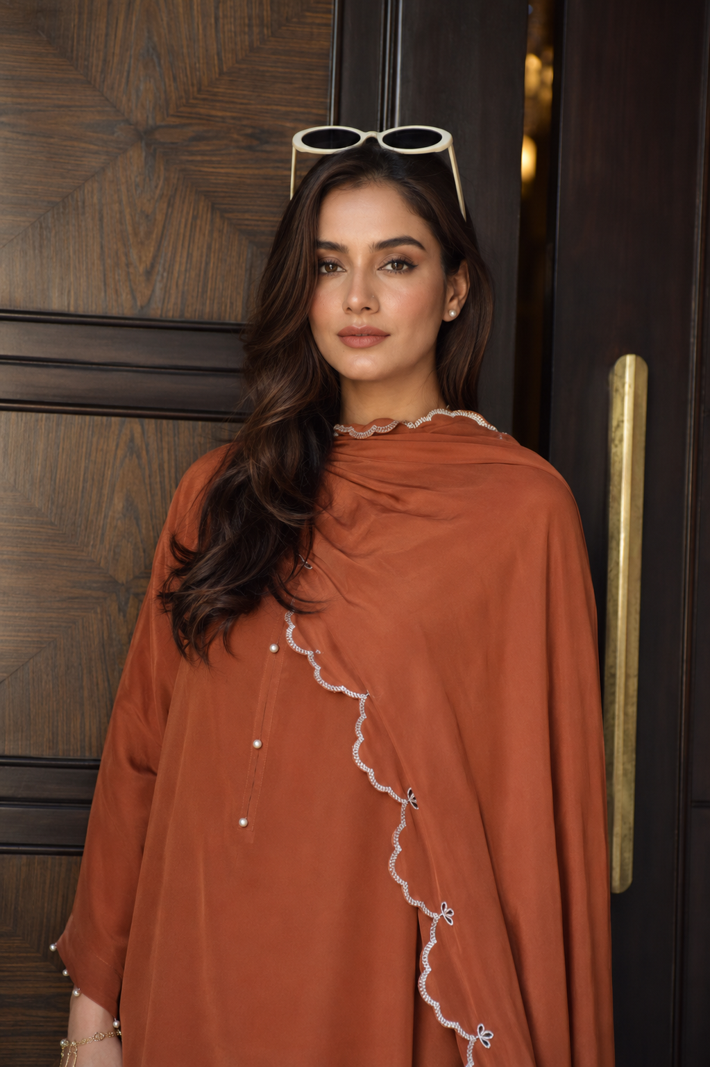 NUREH SHALWAR KAMEEZ RUST