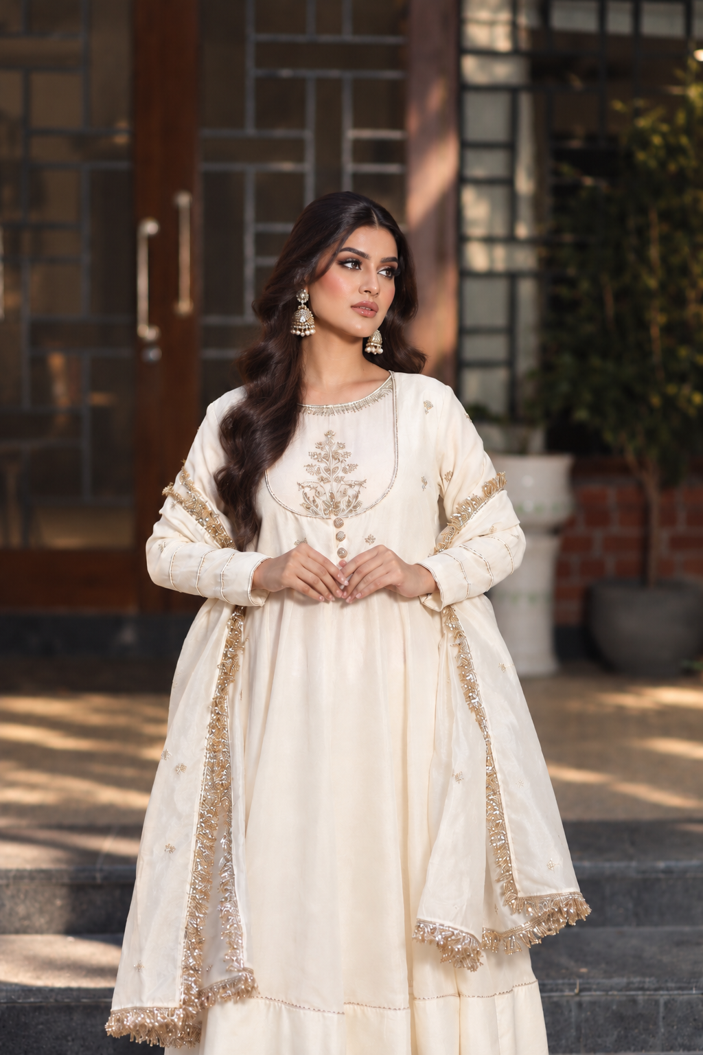 UMRAO ANARKALI OFF WHITE
