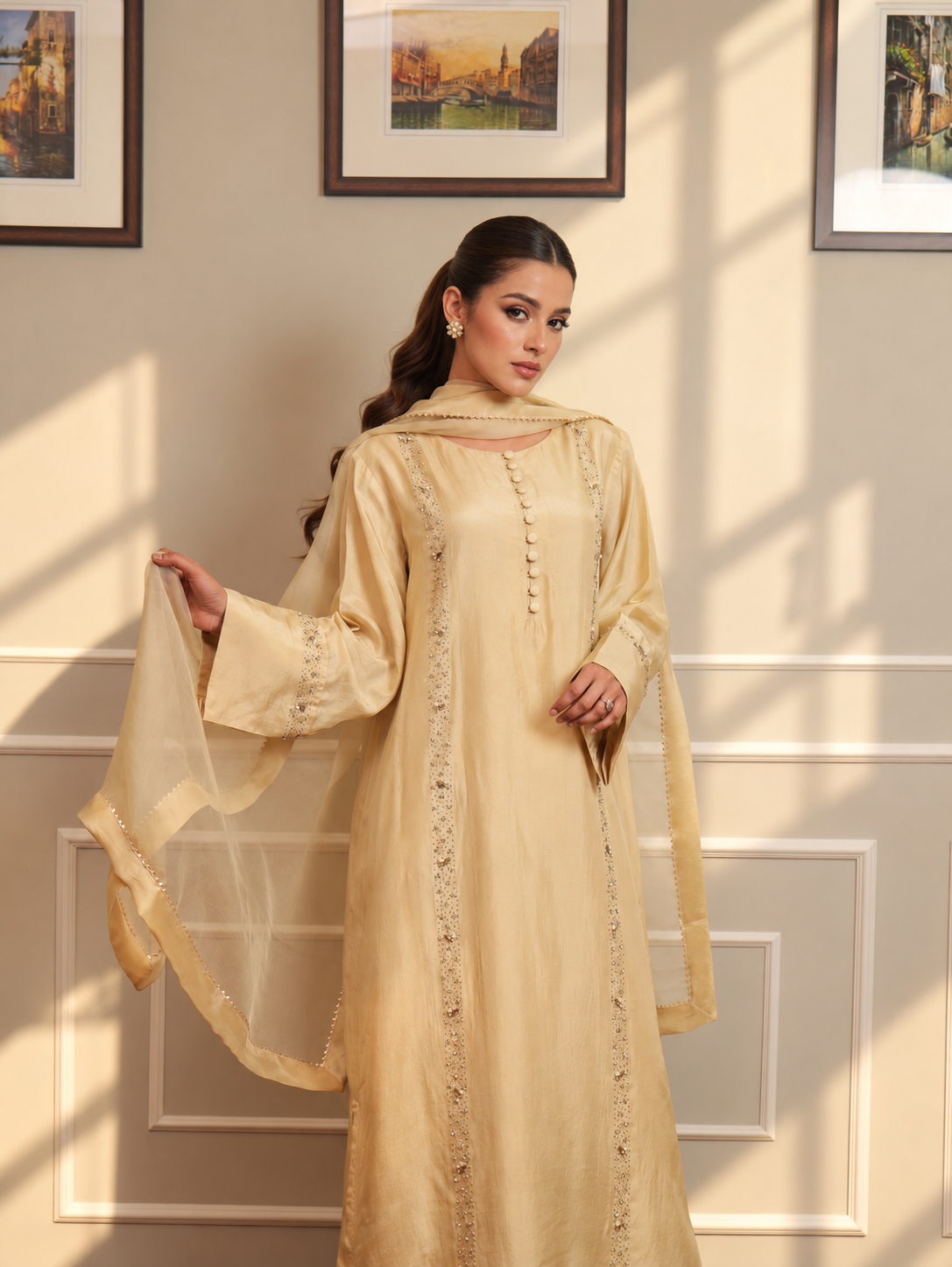 LIYANA KANDURA/KAFTAN CREAM