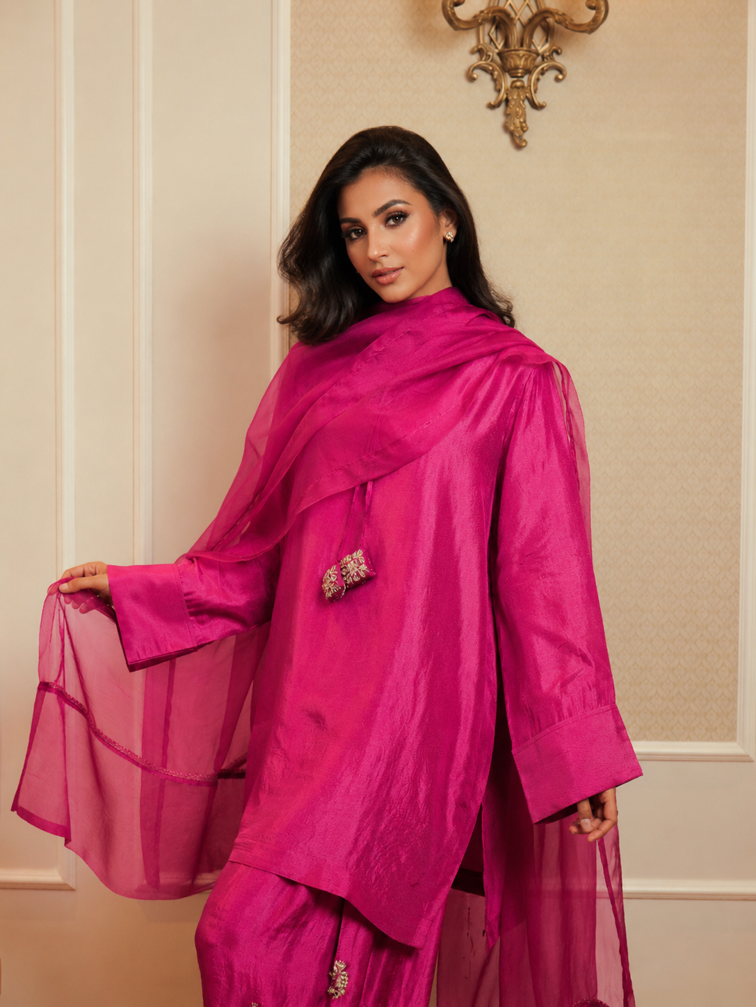 NAZO FARSHI SHALWAR KAMEEZ PINK