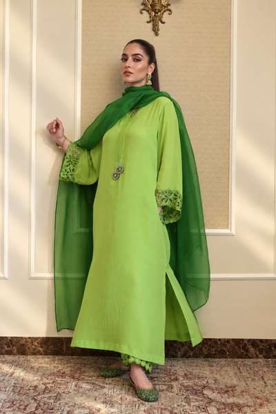 ELLE SHALWAR KAMEEZ LIME GREEN
