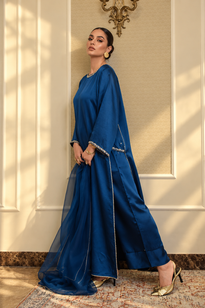 HANIA KANDURA/KAFTAN DEEP TEAL BLUE