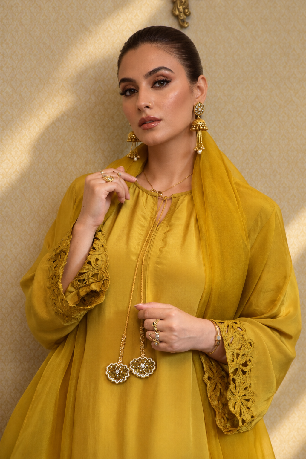ELLE SHALWAR KAMEEZ MUSTARD YELLOW