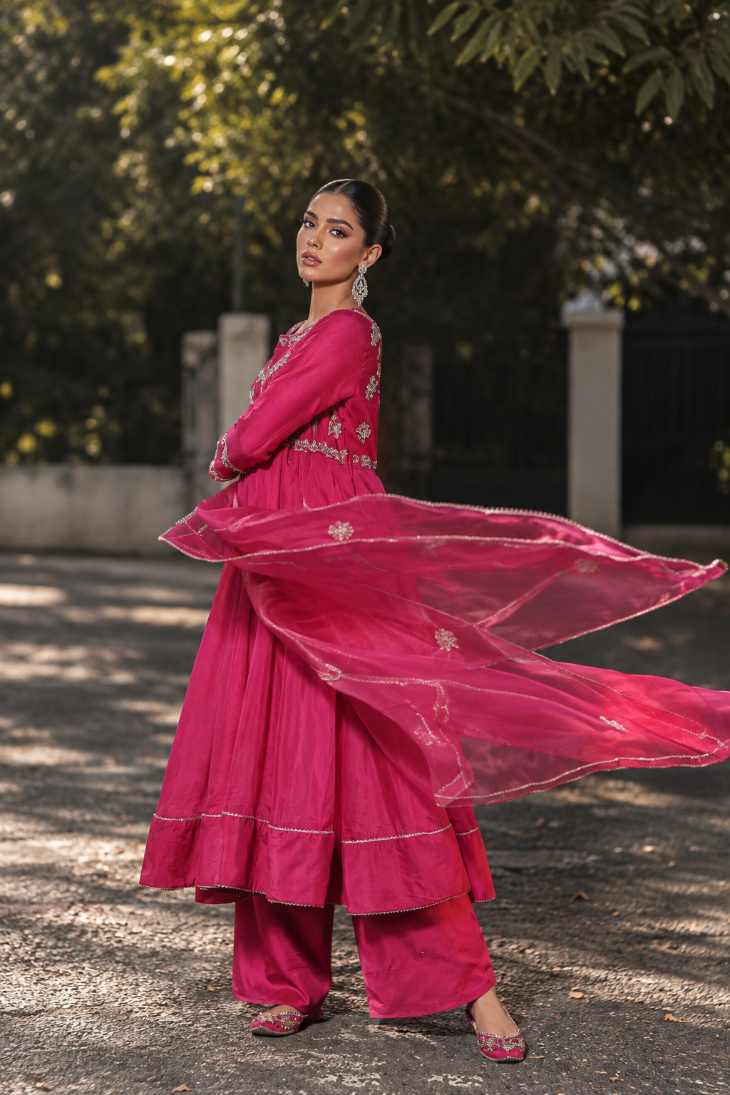 AMEERAN ANARKALI PINK