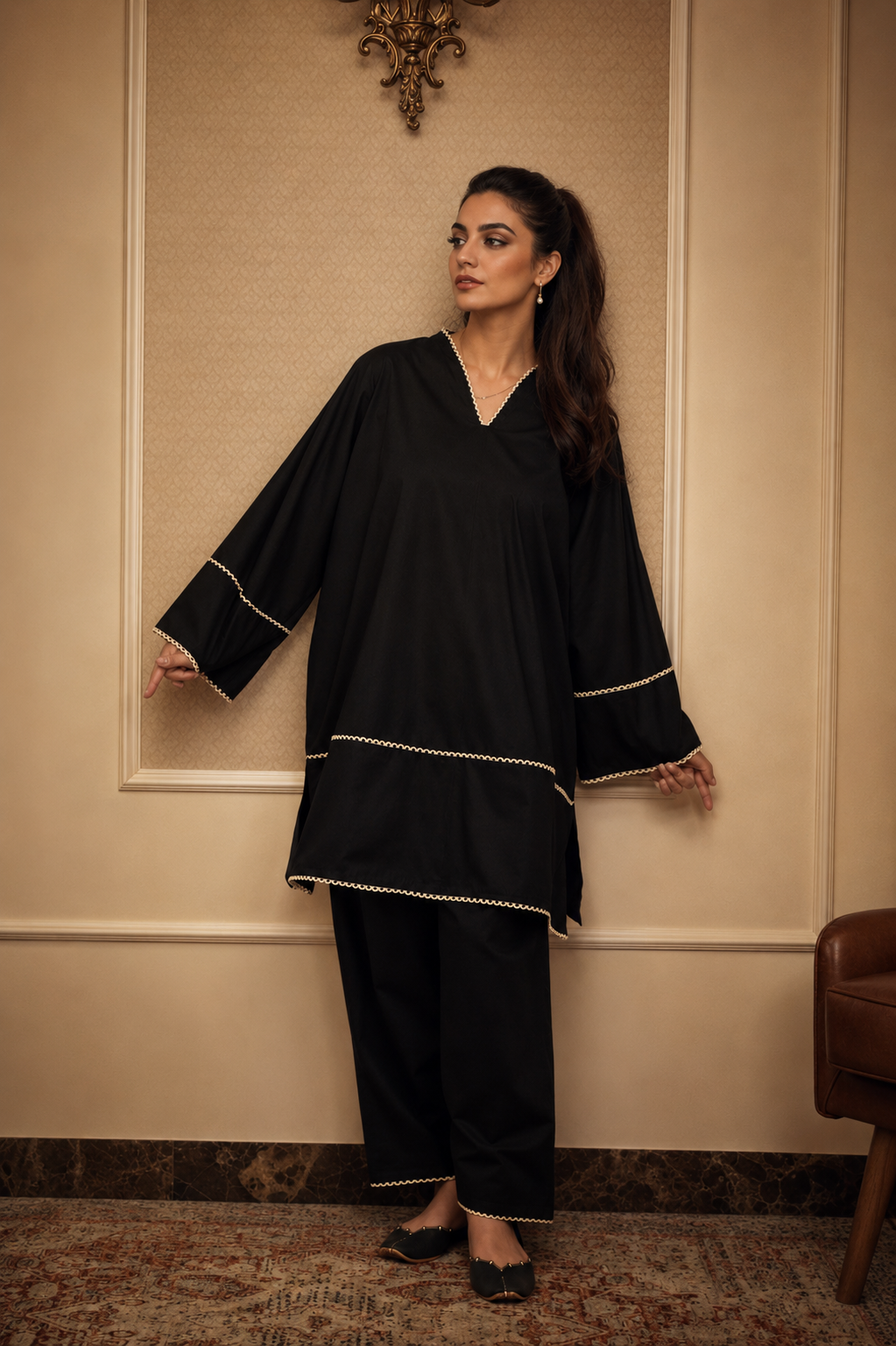 YARA SHALWAR KAMEEZ CO-ORD BLACK