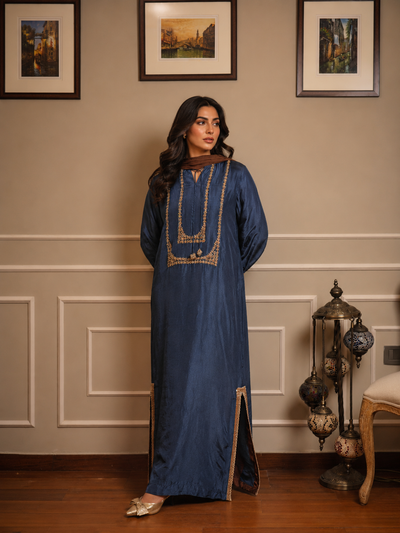 NOURA KANDURA/KAFTAN COBALT BLUE