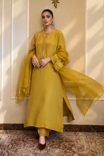ELLE SHALWAR KAMEEZ MUSTARD YELLOW