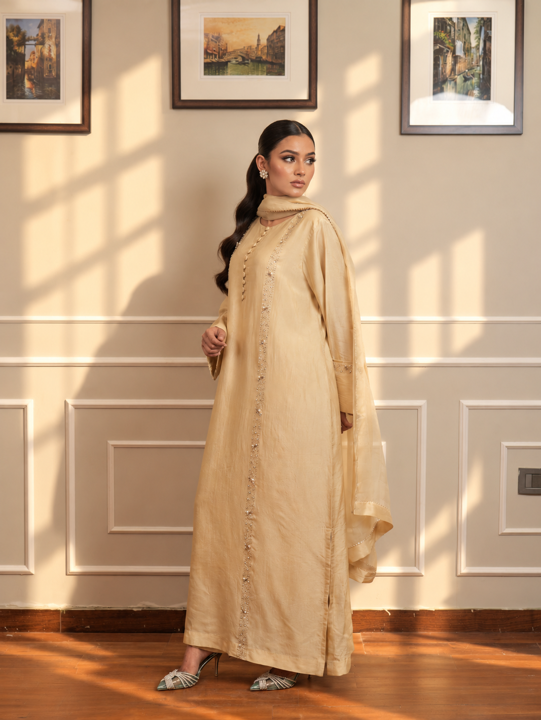 LIYANA KANDURA/KAFTAN CREAM