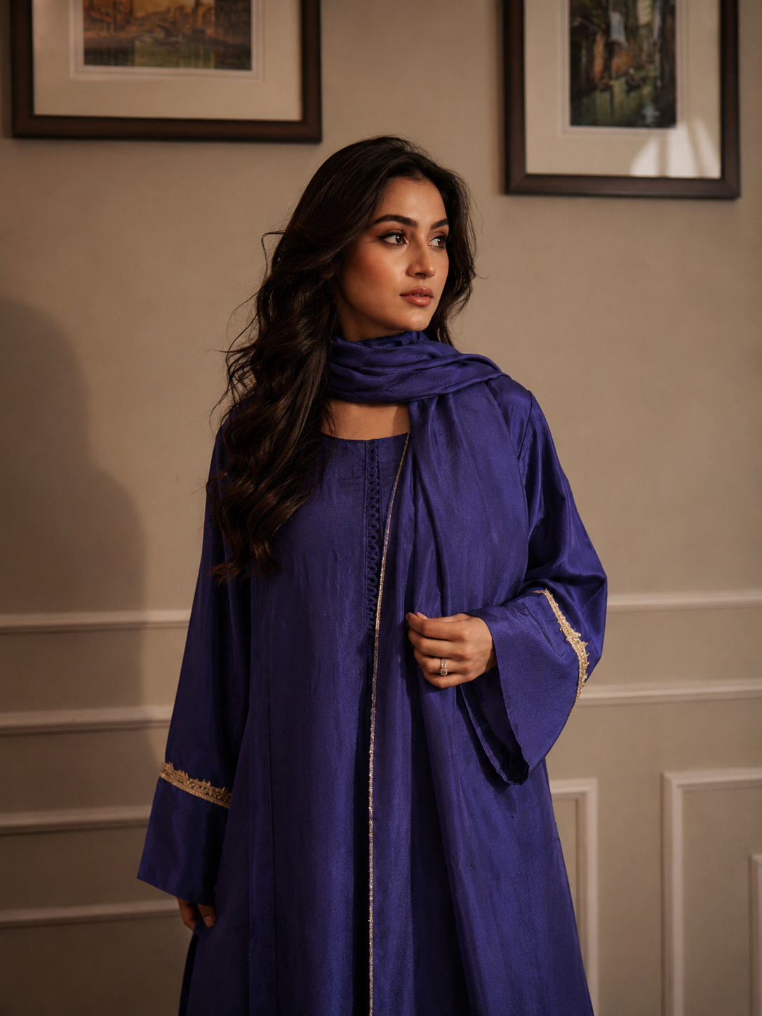 MEHR KAMEEZ TROUSER MIDNIGHT BLUE