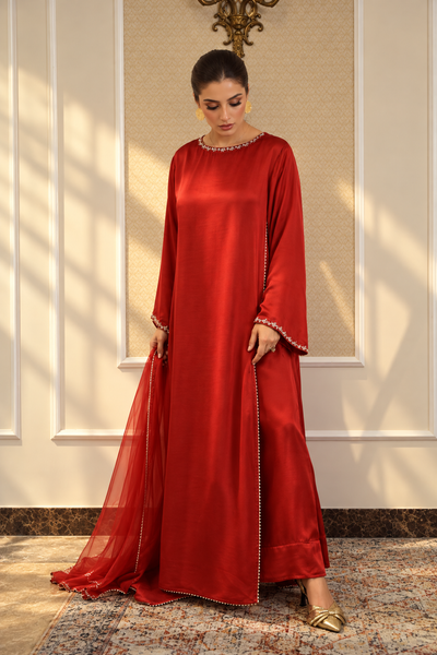 HANIA KANDURA/KAFTAN DEEP RED