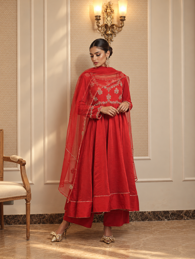 AMEERAN ANARKALI RED