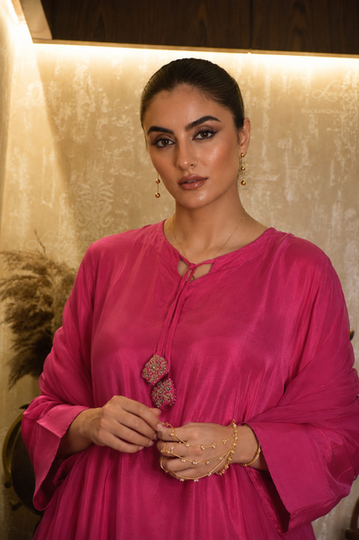 NAZO FARSHI SHALWAR KAMEEZ PINK