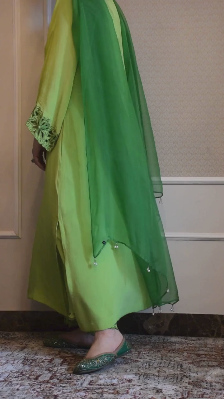 ELLE SHALWAR KAMEEZ LIME GREEN