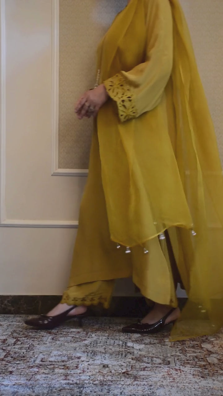 ELLE SHALWAR KAMEEZ MUSTARD YELLOW