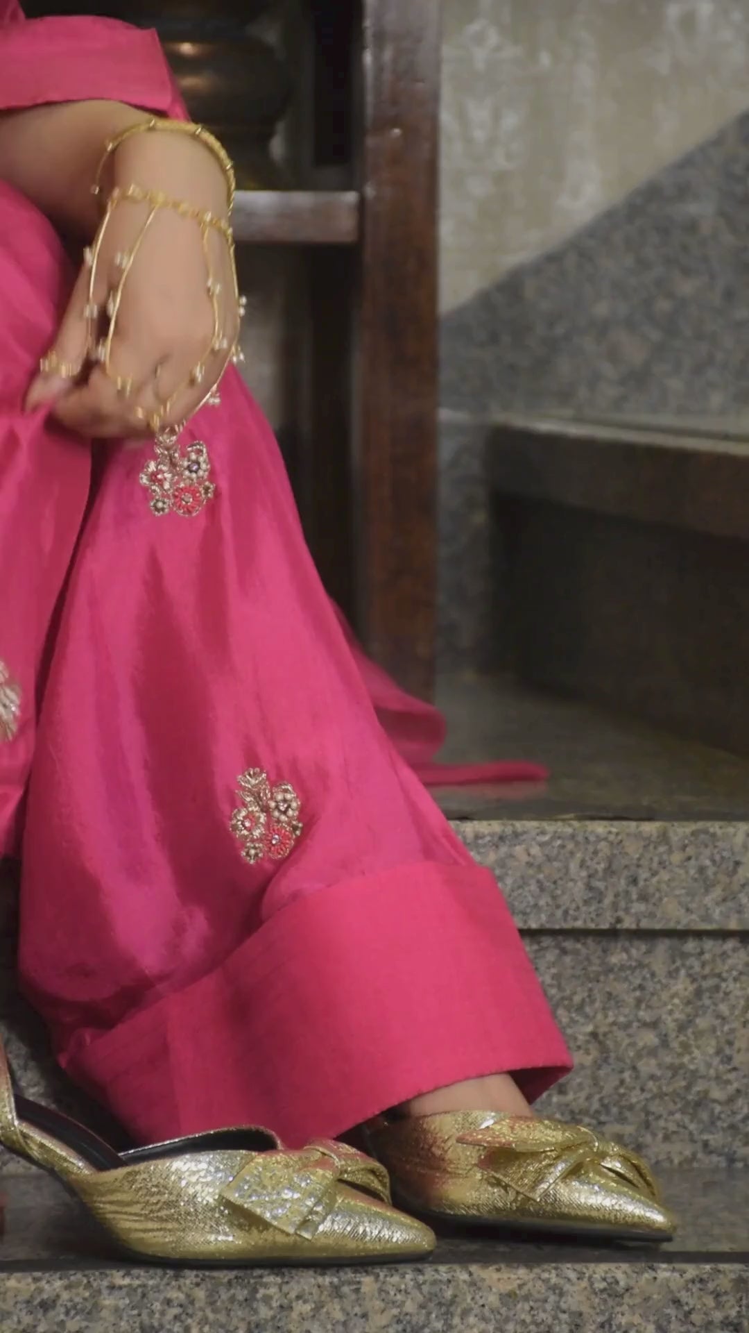 NAZO FARSHI SHALWAR KAMEEZ PINK