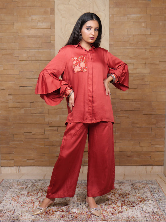 Begum Kashmiri Aari Embroidered Shirt Co-ord