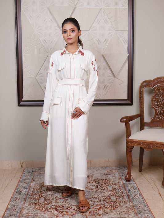 Fitoor Kashmiri Aari Embroidered Classic Straight Dress