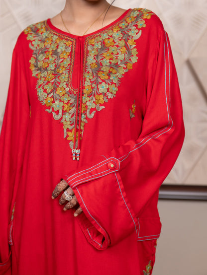 Fitoor Kashmiri Aari Embroidered Straight Dress