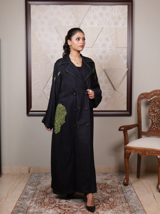 Fitoor Kashmiri Aari Embroidered Trench Coat