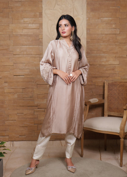 Jashan-e-Bahara Zardozi Embroidered Sleeve  Kurta