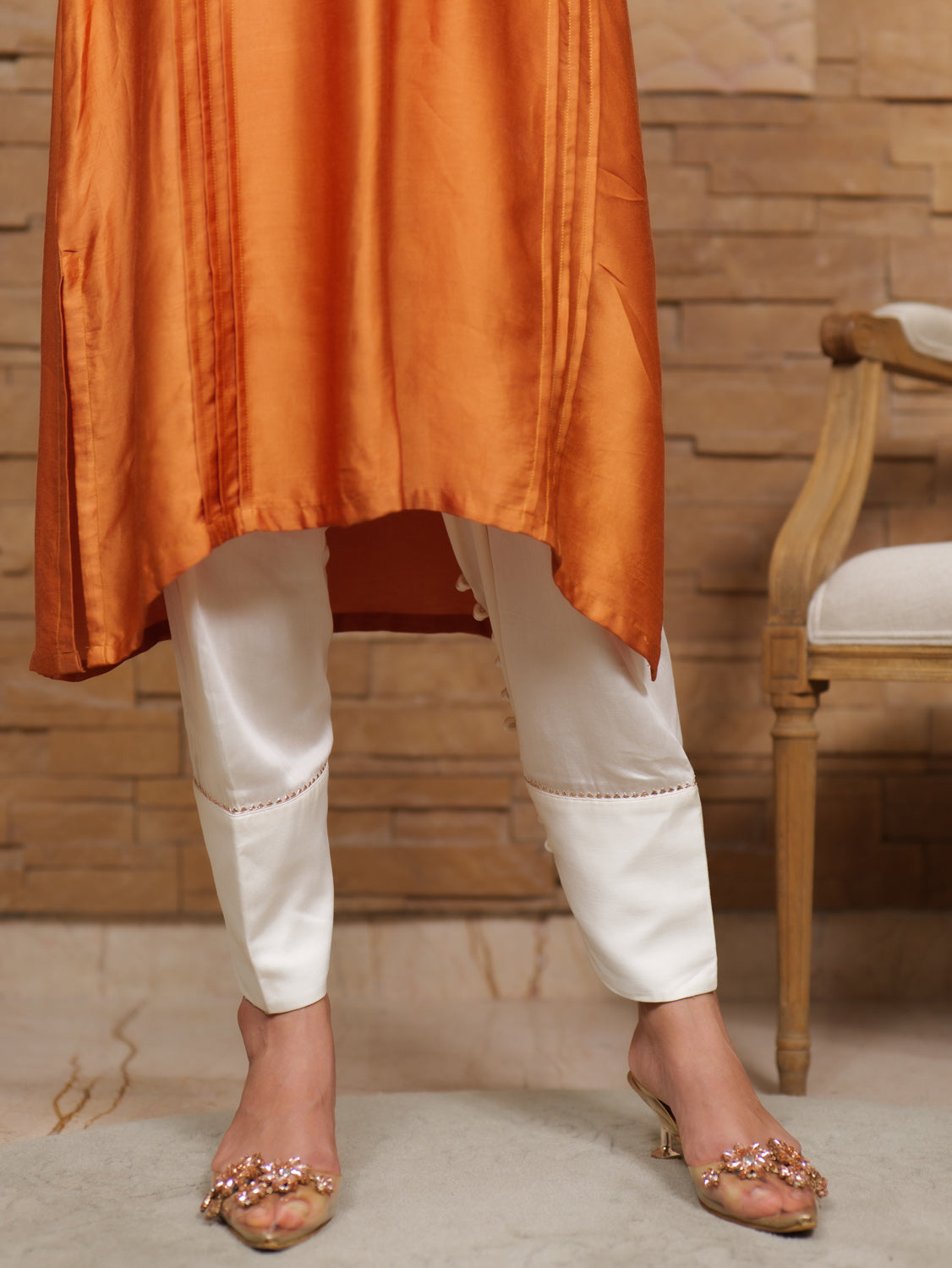Jashan-e-Bahara Zardozi Embroidered Sleeve  Kurta