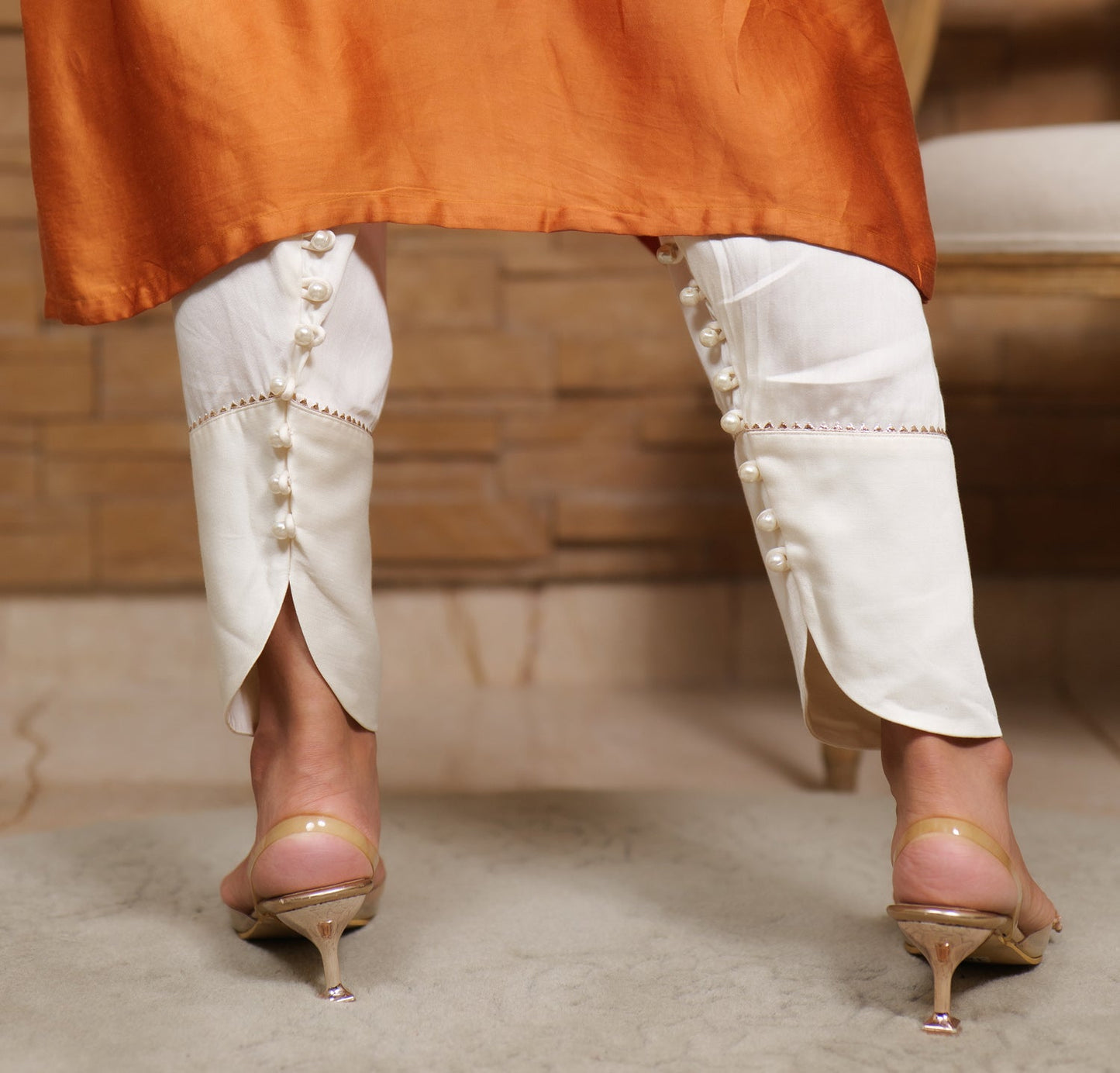Jashan-e-Bahara Zardozi Embroidered Sleeve  Kurta