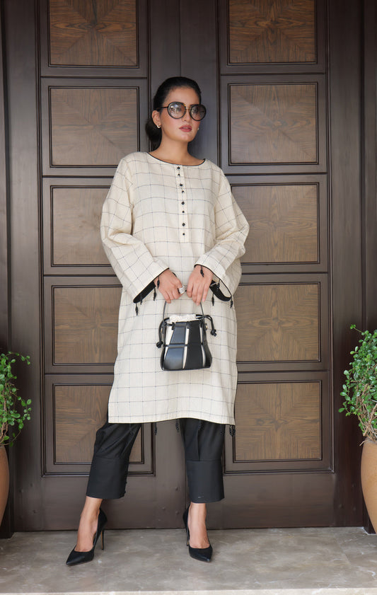 Sultana Check Kurta Set